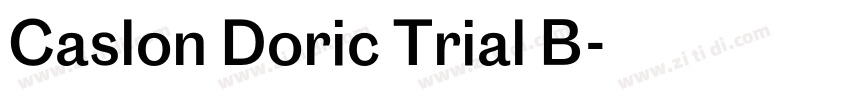 Caslon Doric Trial B字体转换